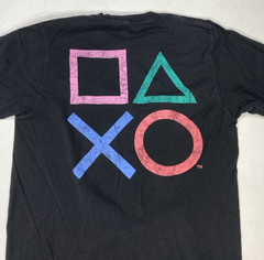 Sony Playstation Logo Graphic T-shirt Men Medium Black Short Sleeve