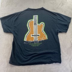 Hard Rock Cafe Mens T-Shirt Black Bruce Springsteen Signature Series Graphic Tee