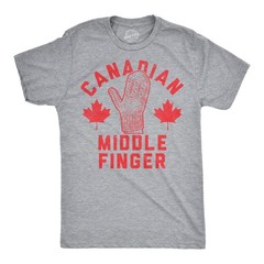 Mens Funny T Shirts Canadian Middle Finger Sarcastic Snow Gloves Graphic Novelty