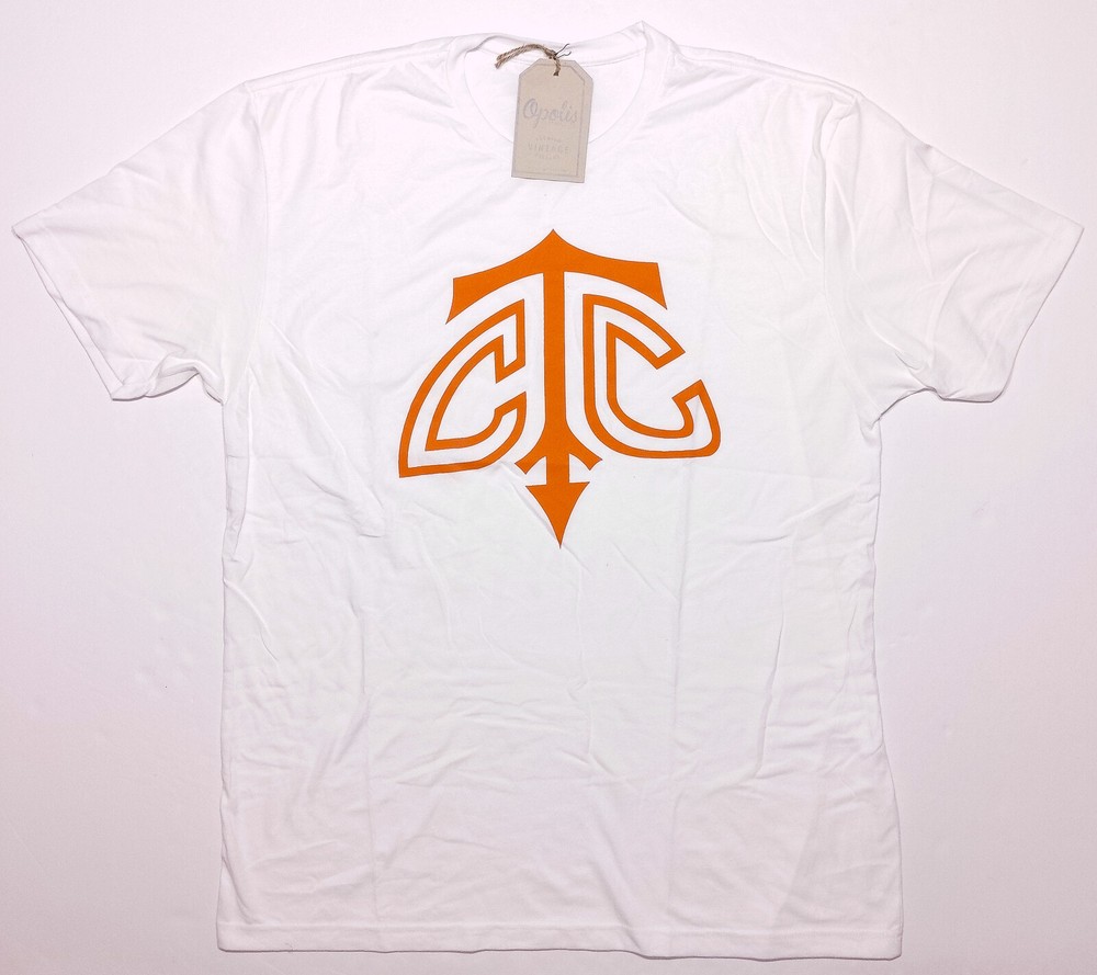 TULSA COUNTRY CLUB TCC Golf Opolis Clothing Co. T-Shirt White Orange XL ~ New