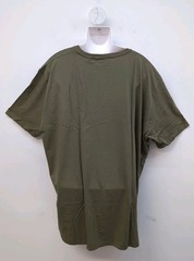 Bigdude Short Sleeve Henley Neckline Grandad Collar Mens Cotton TShirt 5XL Olive