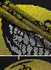 New Men Diamond Rhinestones Fashion Black White Gothic T-Shirt High Quality