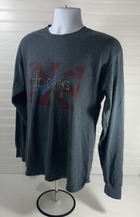The Clarks Shirt Men Medium Restless Days Long Sleeve Crew Neck Gray Gildan Tag
