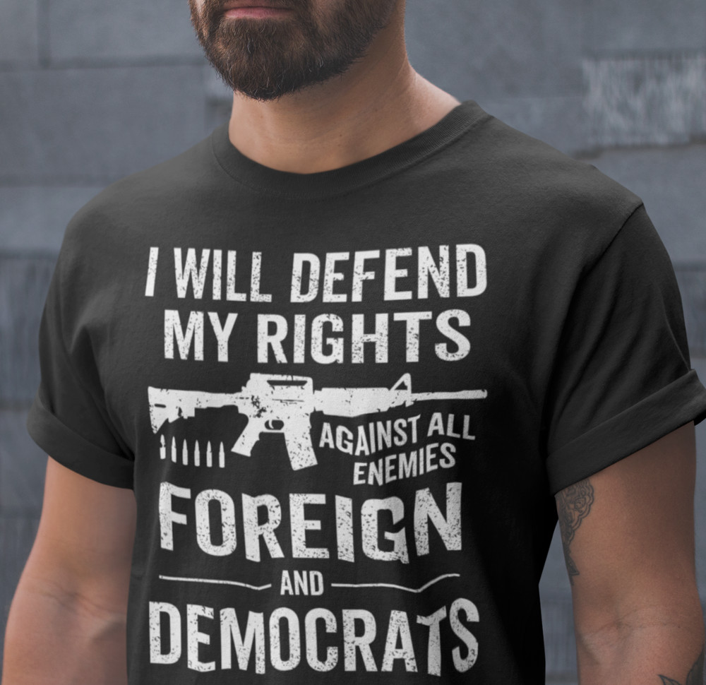 Mens Pro Gun 2nd Amendment USA Political T-Shirt Patriotic Shirts for Men