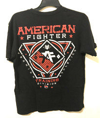 Black American Fighter Division Short Sleeve T-Shirt – Large