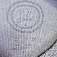 Life is Good T-Shirt Mens L Fishing Search Engine Jake Rocket Boat 100% Cotton