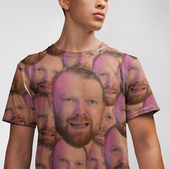 Funny Personalised T Shirt All Over Face Front & Back Printed Custom Men Stag Do