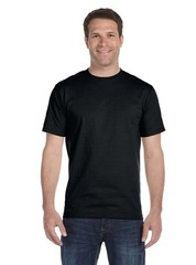 Gildan Men’s T-Shirt Heavy Cotton Short Sleeve Plain Blank Black Tee Sz 2XL New