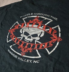 RIP Rust in Pieces Biker T Shirt Chopper Graveyard Maggie Valley Large 21 X 28