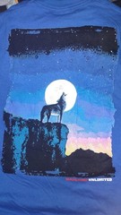 VTG Marlboro Unlimited Howling Wolf Blue Pocket T Shirt XL (OSFA)