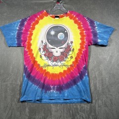 VTG Grateful Dead Liquid Blue Tie Dye Space Your Face T-Shirt XL 1992 Retro