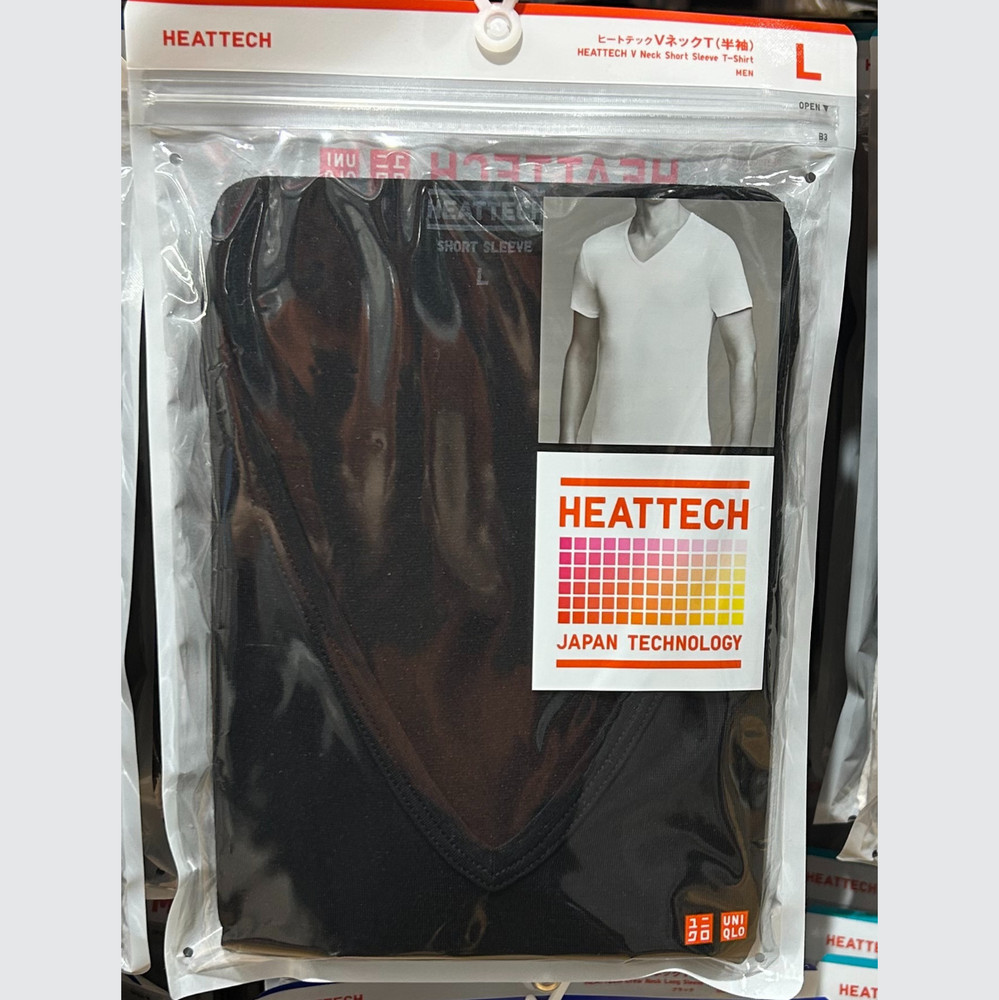 UNIQLO Heattech T-Shirt Short-sleeve Beige Black White MEN New Japan