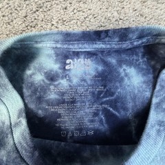 ALAB Shirt Mens L Blue Smiley Face Tie Dye Graphic Crew Neck Cotton Tagless