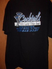 Cocktails We Love this Bar New port Richey Fl XL t shirt
