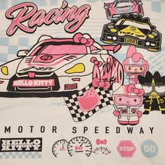 Sanrio Hello Kitty & Friends Shirt Adult Small White Tokyo Speed Racing Graphic
