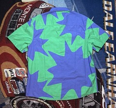 Billionaire Boys Club Shirt Mercury SS Woven Green Blue Button Down Large BBC