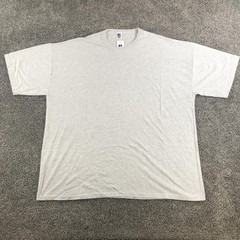 Vintage Russell Athletic Shirt Mens 4XL Heather Gray NuBlend Basic Crew Neck Tee