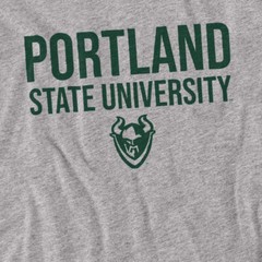 Portland State University Adult T-Shirt Stacked, Athletic Heather, S-5XL