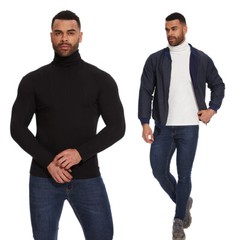 Men’s Turtleneck Pullover Slim Fit T-Shirts Long Sleeve Jumper Casual Warm Top