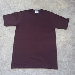 Vintage Champion Maroon Plum Heavy Weight Cotton T Shirt Large Unisex Lot Of 12