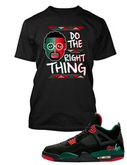 Graphic Sneaker Tee shirt Match J4 Do the Right Thing Big Tall Pro Club Shaka