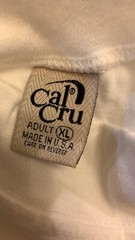 Vintage Cal Cru white blank long sleeve crew neck T-shirt size X-Large NEW
