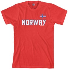 Threadrock Men’s Norway National Team T-shirt Norwegian Pride