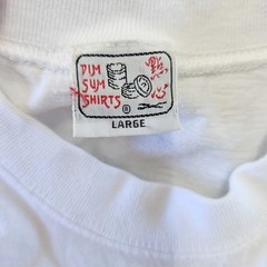 Vintage Dim Sum Shirts I Survived Hong Kong T Shirt Size L White 2 Sided Graphic