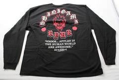 Death Note Unisex Adult’s Shinigami Ryuk Apples L/S T-Shirt MP7 Black Size 3X