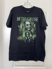 Beetlejuice Betelgeuse Many Poses Collage Men’s Black Adult T-Shirt Size L New