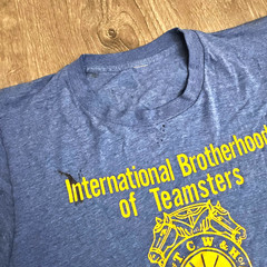 Vintage 80s Teamsters T Shirt Vtg 1980s Paper Thin Burnout WorK Tee Union USA L