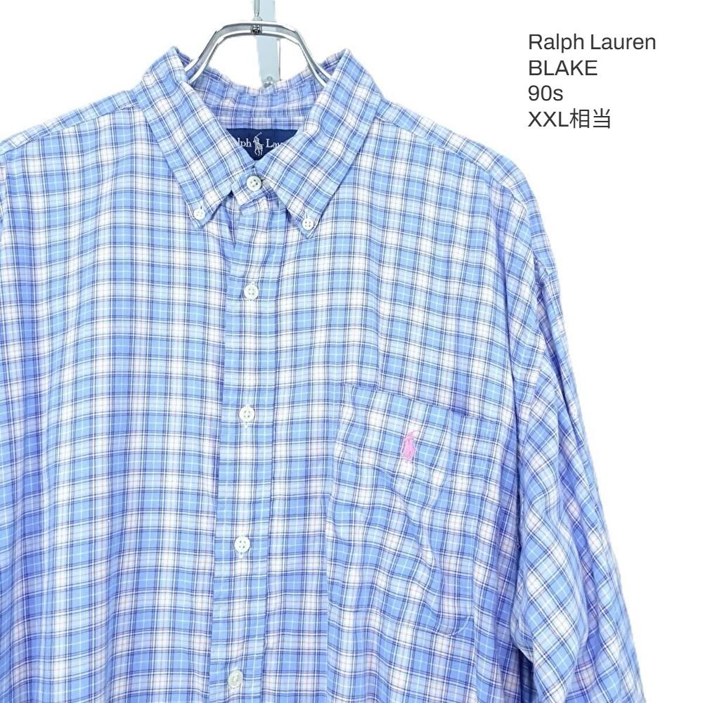 Ralph Lauren BLAKE Check Shirt Men’s XXL Light Used For 14Y+ Japan