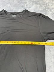 CUTS Clothing Split-Hem Crewneck T-Shirt Mens Extra Large Black Pyca Pro NWOT