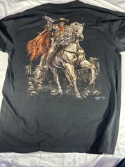 Rock Chang Skeleton Cowboy Horse XL Skulls Goth Shirt