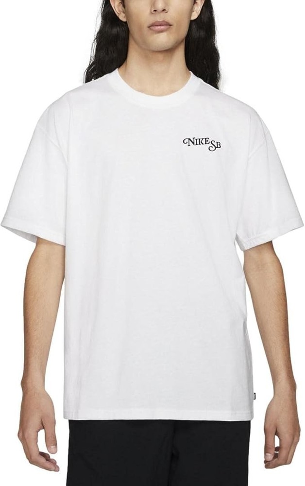 Nike SB Shirt Mens Cream Rose Graphic Loose Fit Skateboarding Tee DJ1222 100Sz M