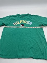 Tommy Hilfiger T-Shirt youth Boy X-Large Graphic Print Logo Green..#31603