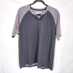 Mens Lg Grey And black hurley shirt blended. made with nike dry Fit Very soft.