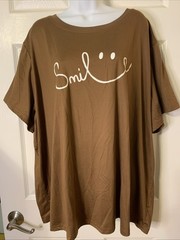 Unbranded Brown Short Sleeve Graphic T, Size 7XL