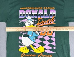 Disney Donald Duck Performance Racing Graphic T-Shirt~Adult Size Large~Preowned
