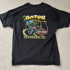 Vintage Harley Davidson Gator Men’s XL Tee Leesburg Florida y2k