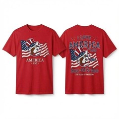 Buc-Ee S 4th Of July America 250 Years Freedom T-Shirt Mens Cotton Vintage