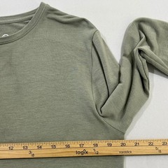Mugsy Sage Green Cashmere Blend Long Sleeve Henley Shirt Mens Size Medium
