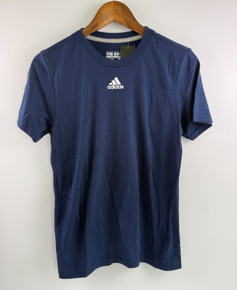 Adidas Men Short Sleeve Crew Neck The Go To Performance Tee Blue Size XS NWT