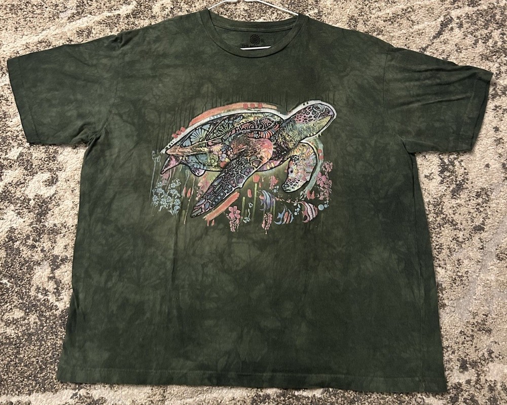 The Mountain Tie Dye Shirt XXL Green Turtle Aquatic