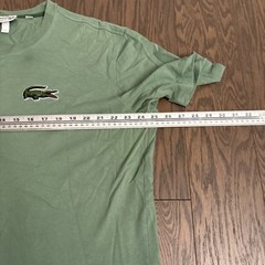 Lacoste Unisex Loose Fit Badge T Shirt Large Preppy Green Luxury Casual Organic