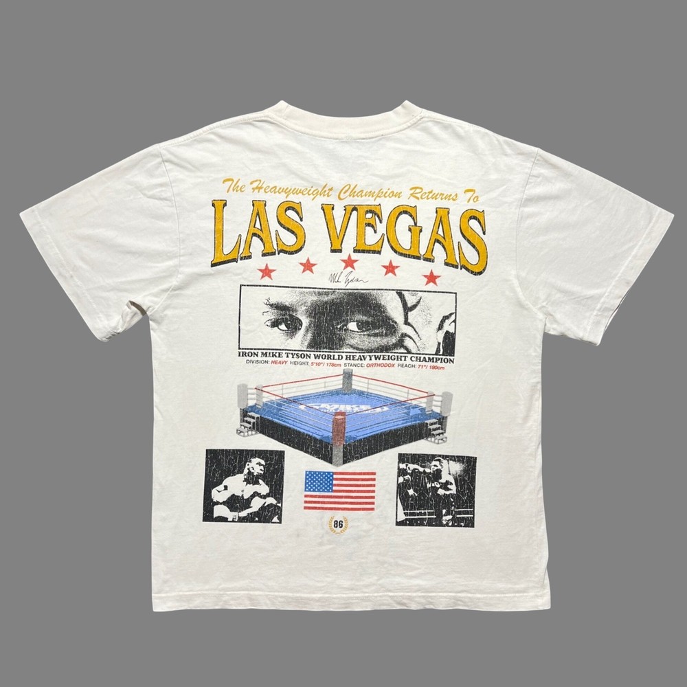 Mike Tyson Shirt Medium M Las Vegas Heavyweight Champion Boxing Graphic Tee 2024
