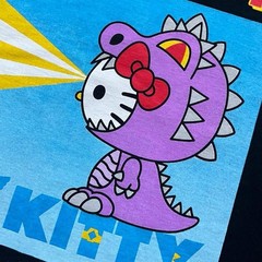 Japanese Sanrio Hello Kitty Godzilla T Shirt Mens Medium Dragon Anime Promo Tee
