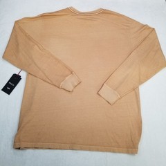 RVCA VA Tan Long Sleeve Chest Pocket Pigment Dye Pullover T-Shirt Men’s Size XXL