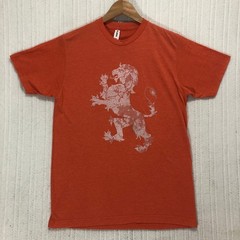 Tultex 241 Mens Orange Lion Rampant Graphic T-Shirt Medium Netherlands Shield