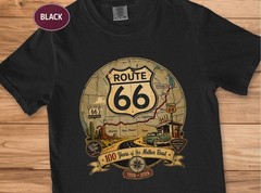 Route 66 100th Anniversary Tee, Vintage Travel Gift, Road Trip Shirt